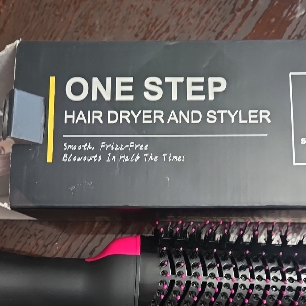 One Step Hair Dryer and Styler - Black and Pink